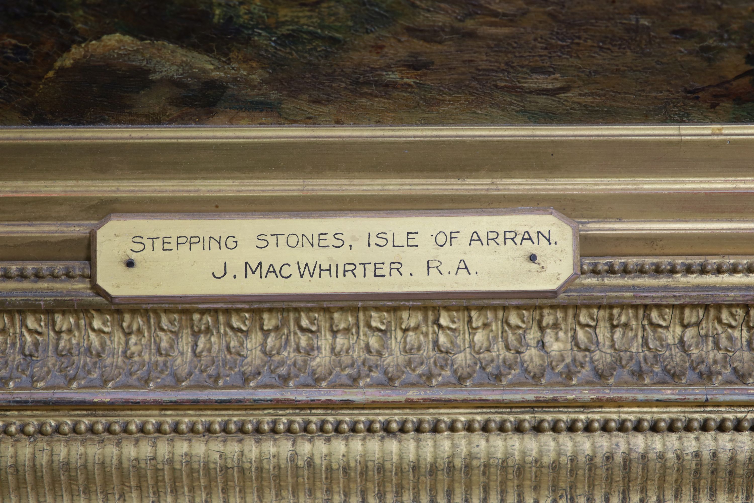 John McWhirter (1839-1911), Stepping Stones, Isle of Arran, oil on canvas, 90.5 x 60cm